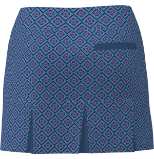 AB SPORT Women's Clover Print Back Pleat Golf Skirt - CLOVER1D