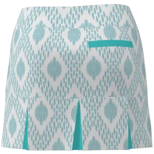 AB SPORT Women's Eyecat Print Back Pleat Golf Skirt - IKAT_BAHAMA