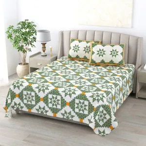 Astrid Stellar Bedsheet - Green & Yellow
