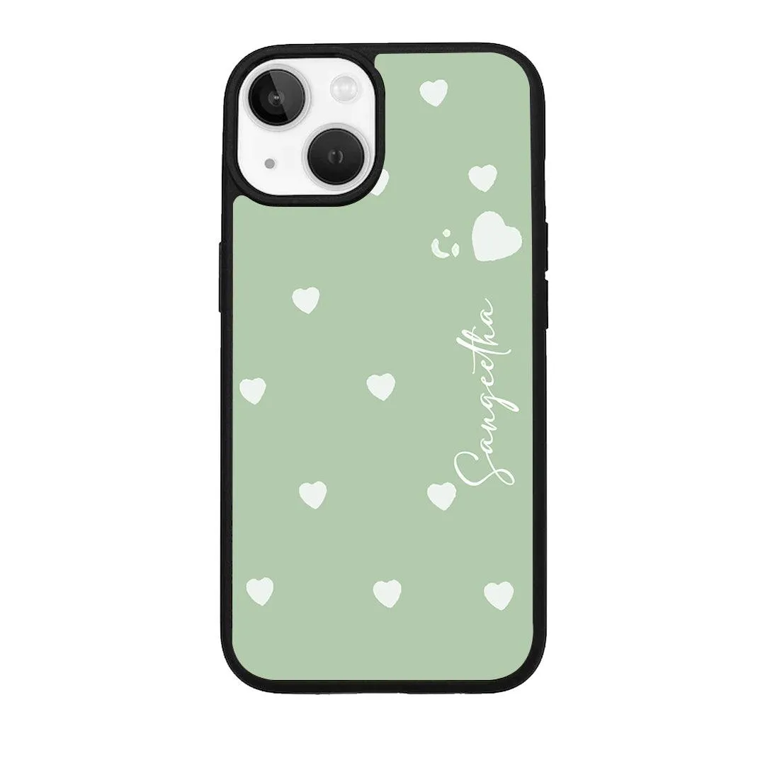 Be Loved Glossy Customised Metal Case Cover Mint Green For iPhone