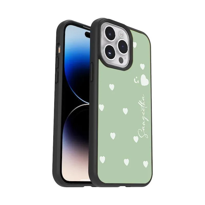 Be Loved Glossy Customised Metal Case Cover Mint Green For iPhone