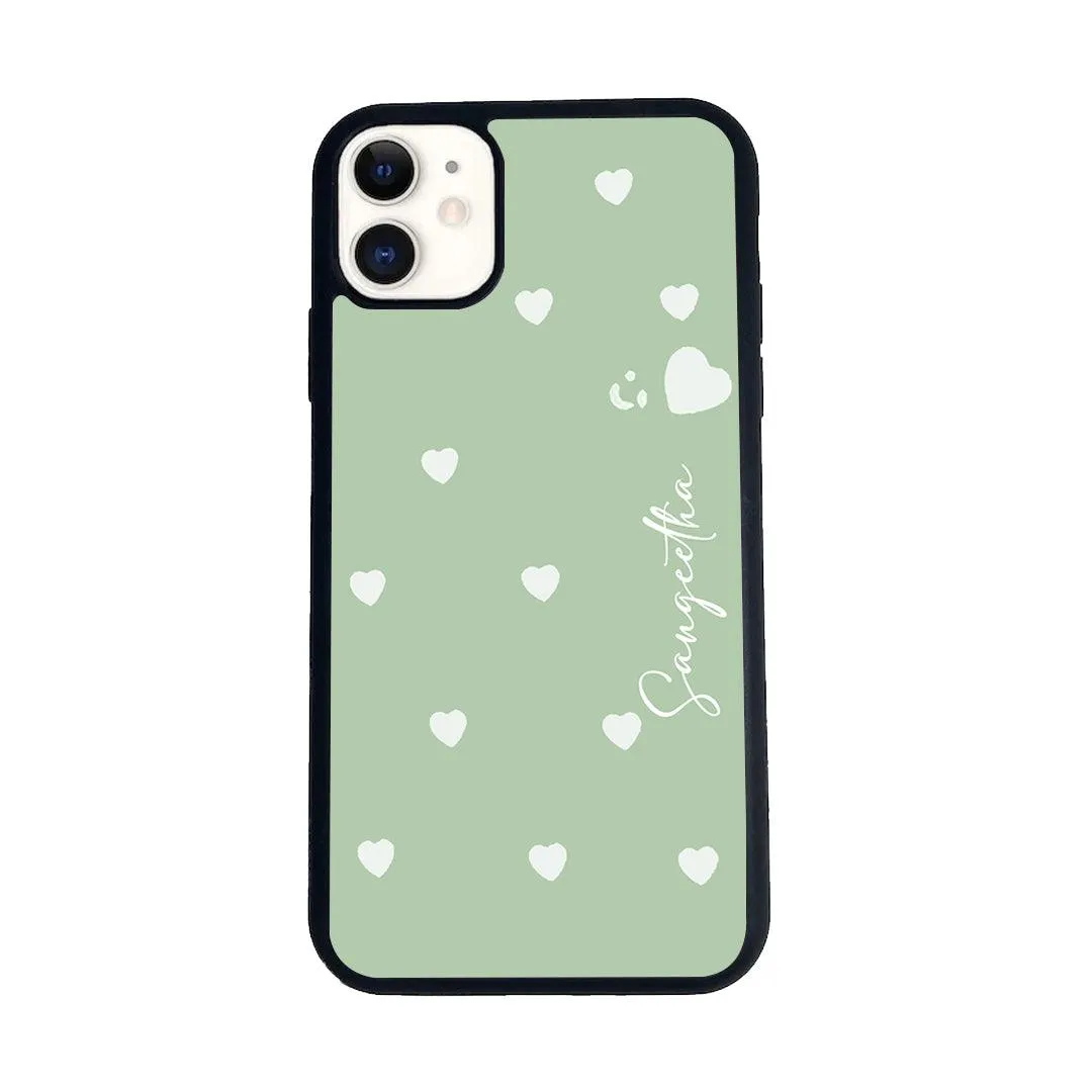 Be Loved Glossy Customised Metal Case Cover Mint Green For iPhone