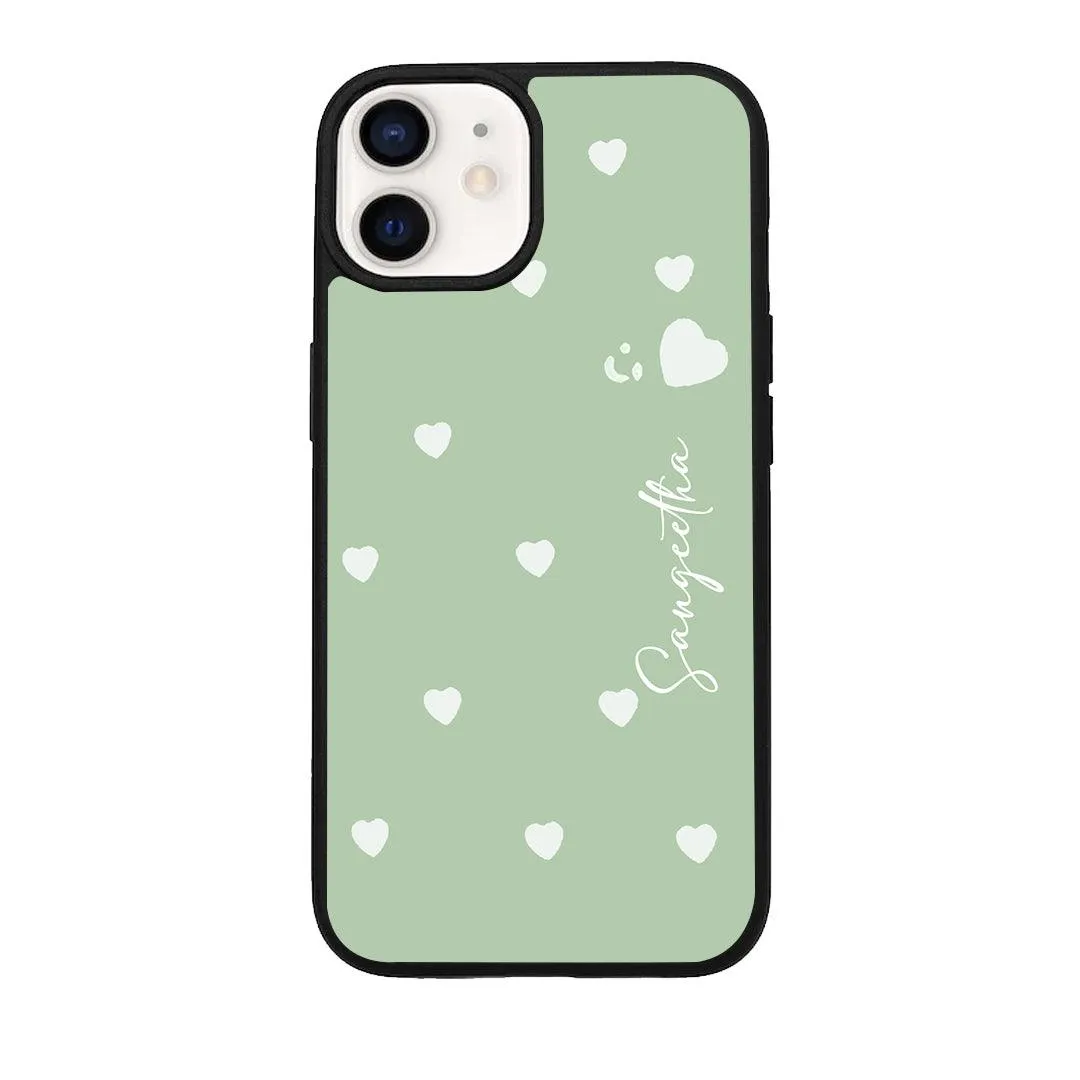 Be Loved Glossy Customised Metal Case Cover Mint Green For iPhone