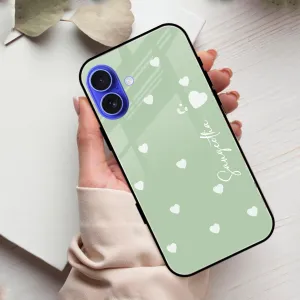 Be Loved Glossy Customised Metal Case Cover Mint Green For iPhone