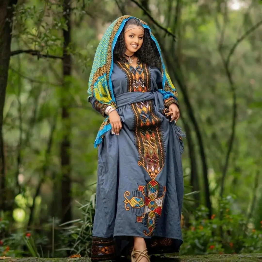 Beautiful Raya Dress Habesha Dress Handwoven Habesha Kemis Modern Traditional Dress Eritrean Dress