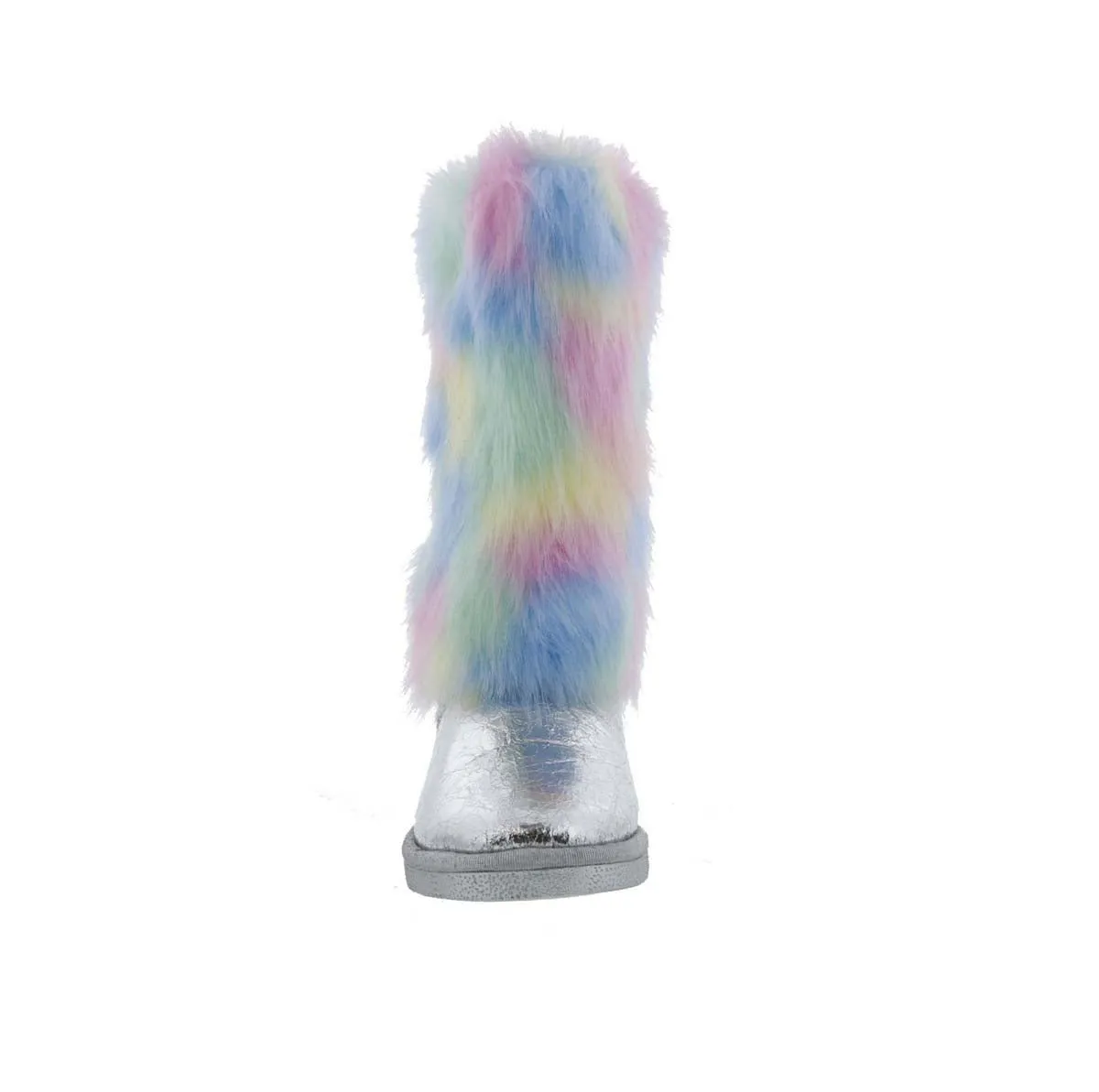 Bellini Hype Women Mid-calf Fur Boot In Silver Multi