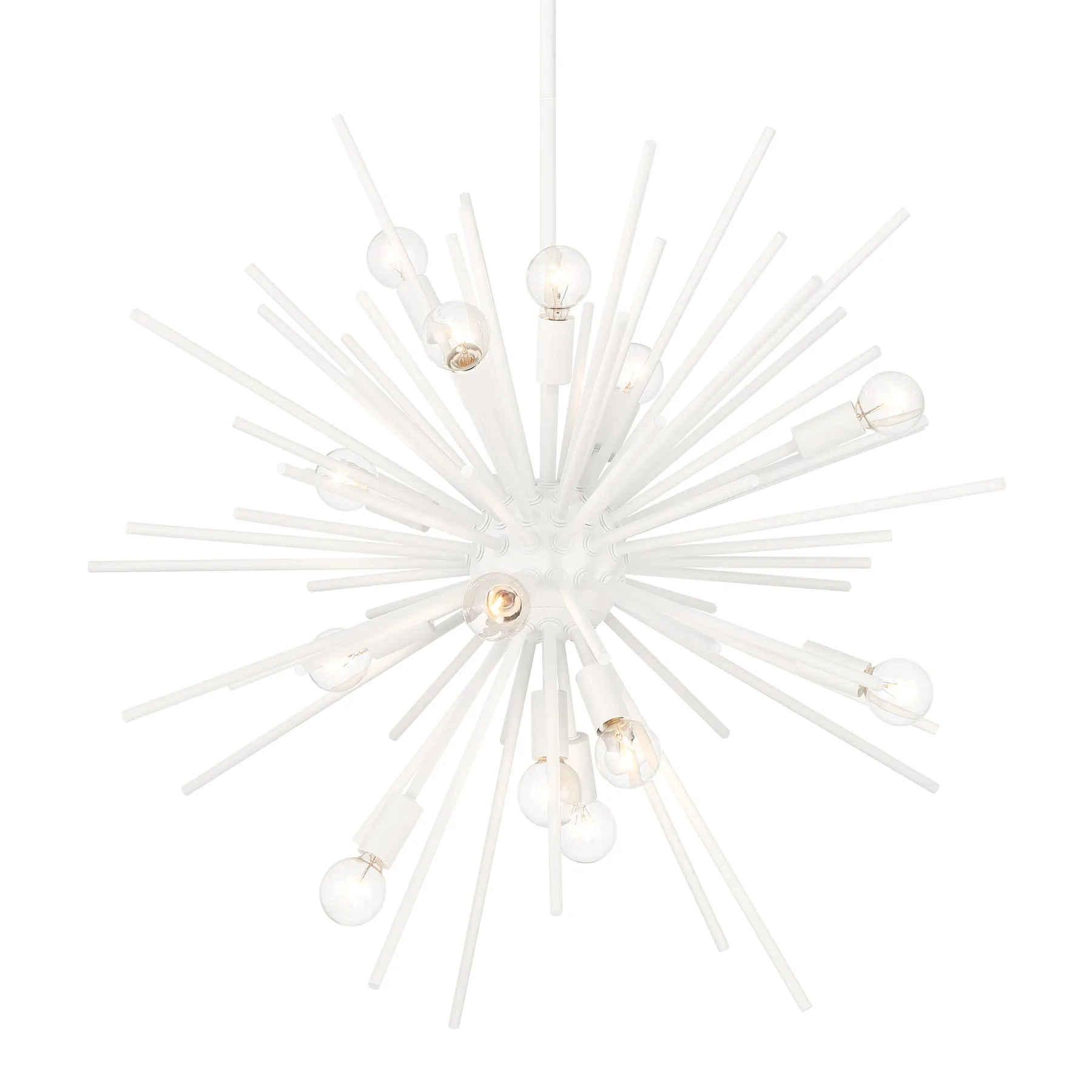 Bessel 30" 15 Lights Pendant Light White Finish