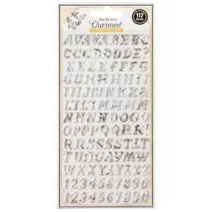 Bo Bunny Charmed Chronicles Puffy Stickers Alphabet