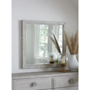 Boho Chic Plain Mirror in Washed White