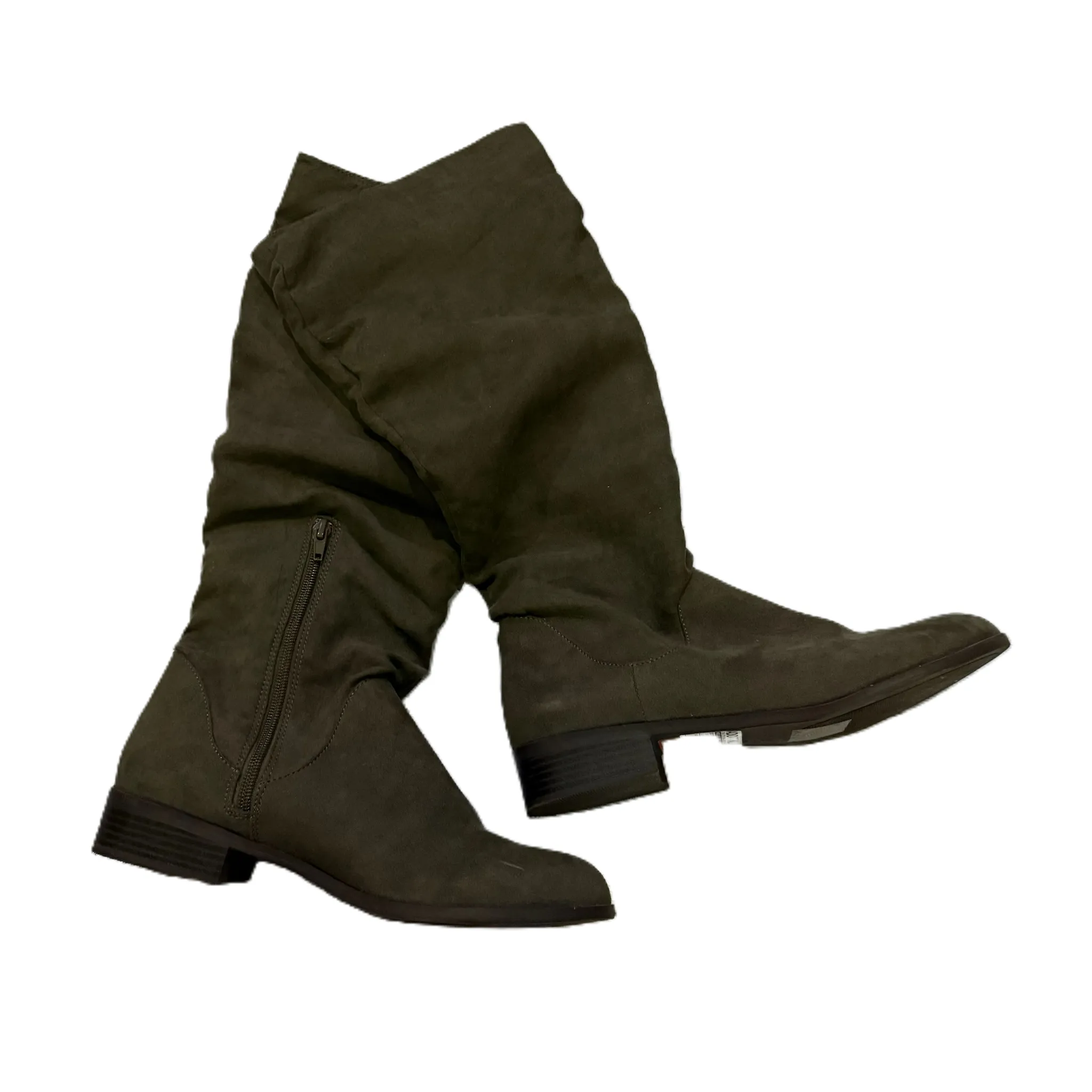 Boots Mid-calf Flats By Kelly And Katie In Green, Size: 8.5