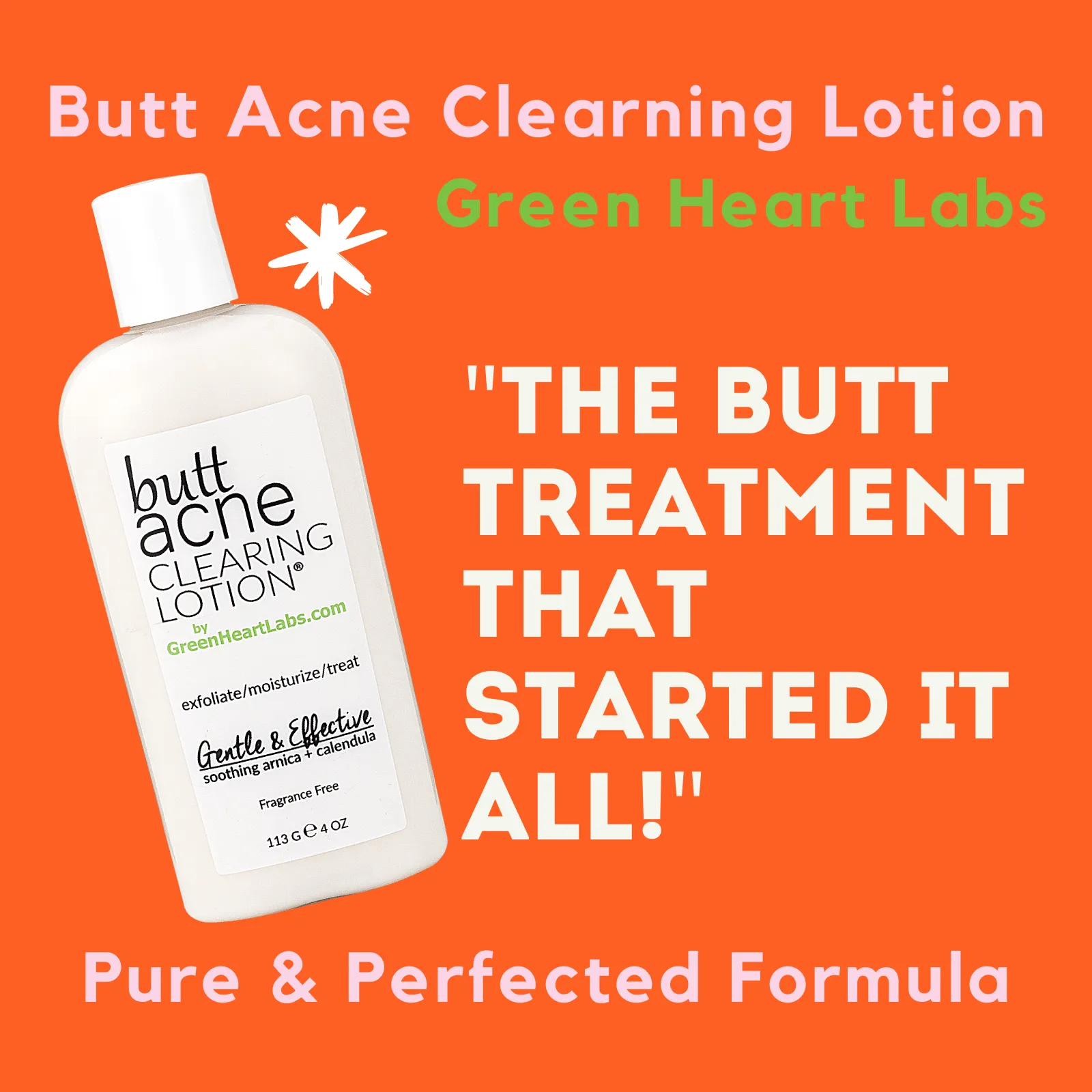 Butt Acne Clearing Lotion ® | 4 oz (113 gr)