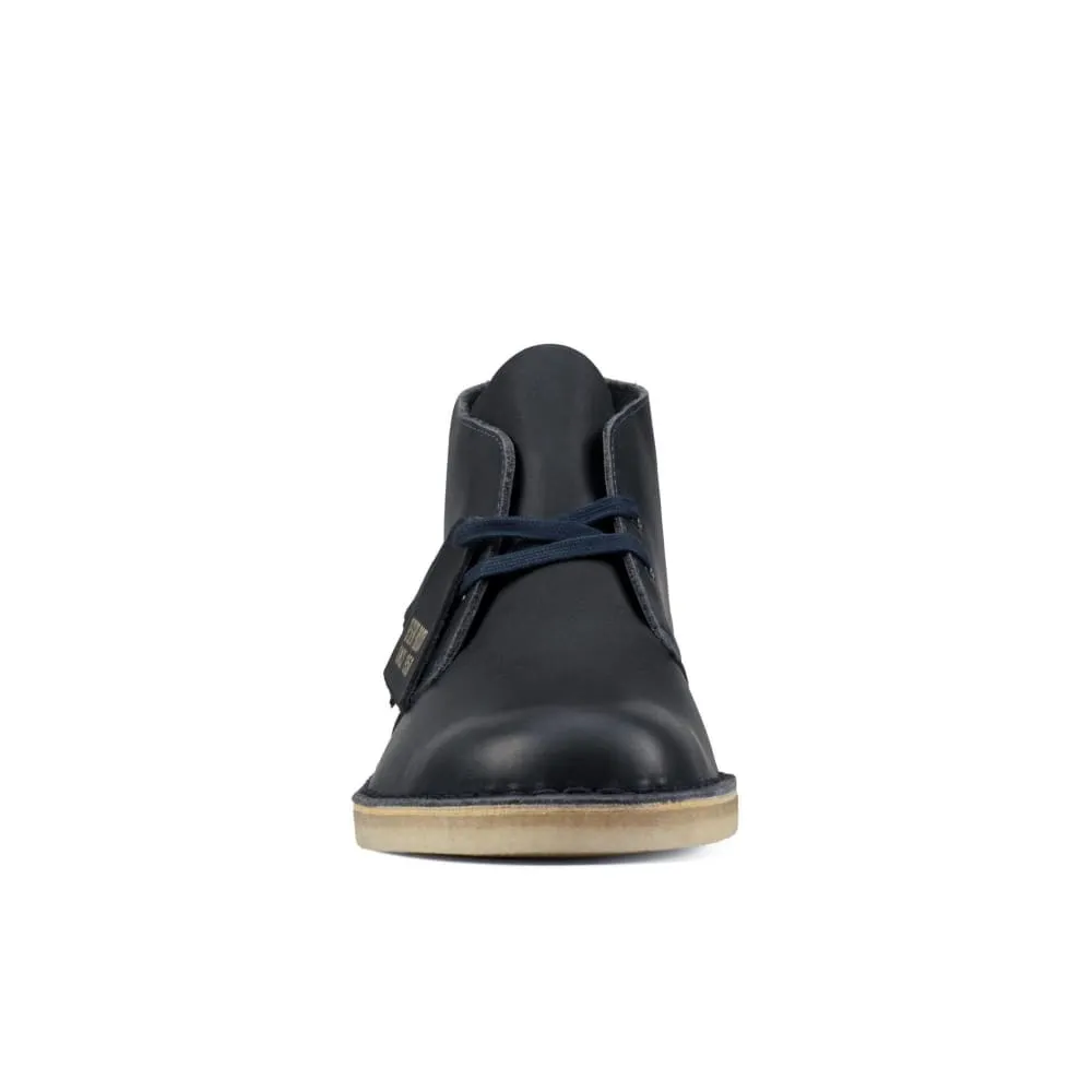 Clarks Originals Desert Boots Men's Navy Blue Leather 26174058