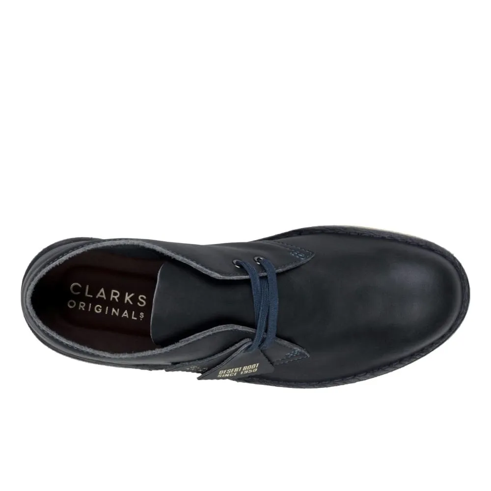 Clarks Originals Desert Boots Men's Navy Blue Leather 26174058