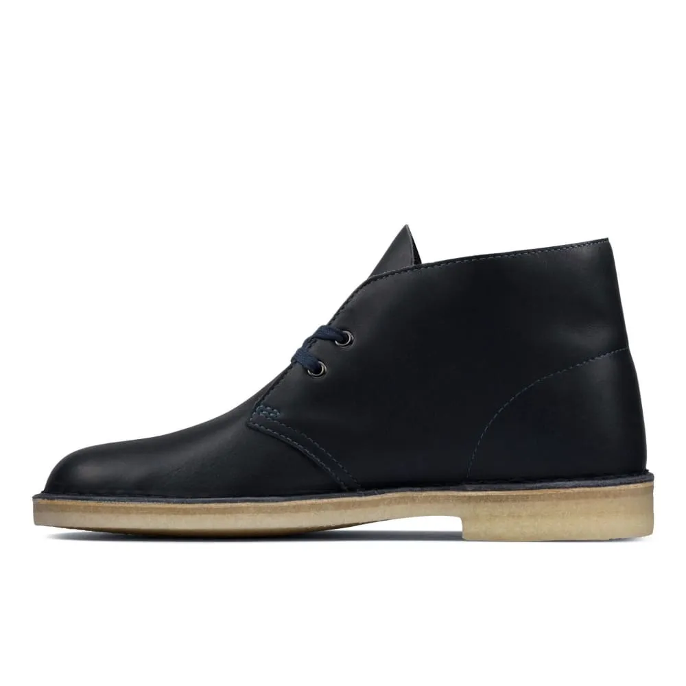 Clarks Originals Desert Boots Men's Navy Blue Leather 26174058