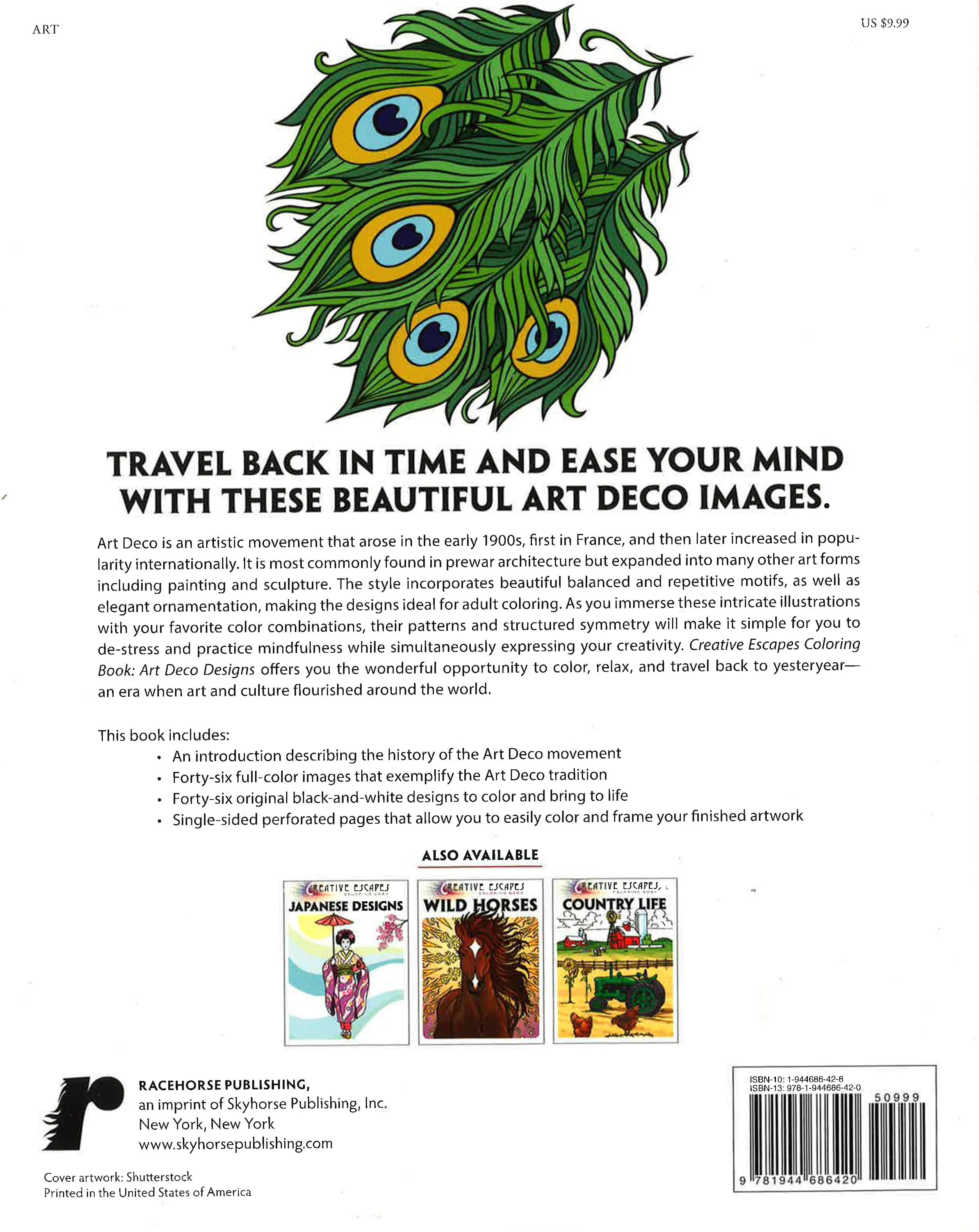 Creative Escapes Coloring Book: Art Deco Designs