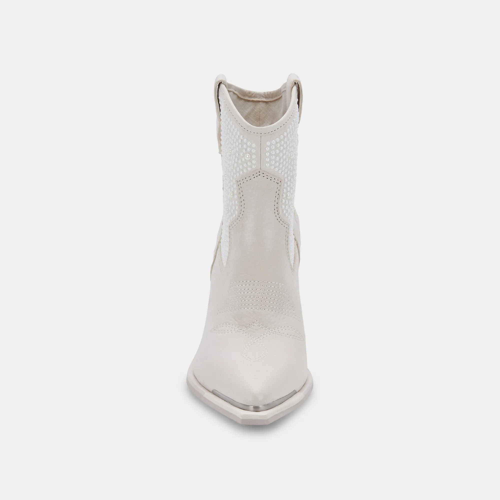 Dolce Vita Nashe Booties in Off White Pearls