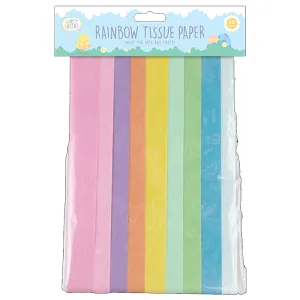 Easter Pastel Rainbow Tissue Paper 12 Pack