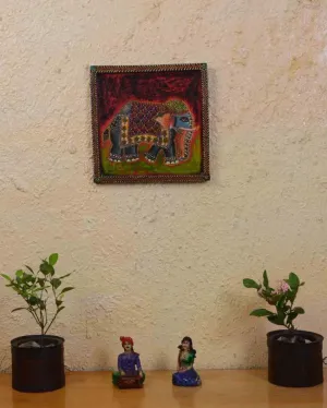 Gajraj Art Hand Painted Square Wall Decorative