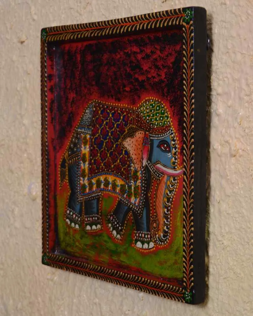 Gajraj Art Hand Painted Square Wall Decorative