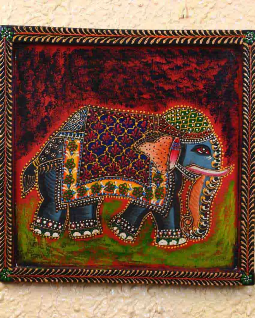 Gajraj Art Hand Painted Square Wall Decorative