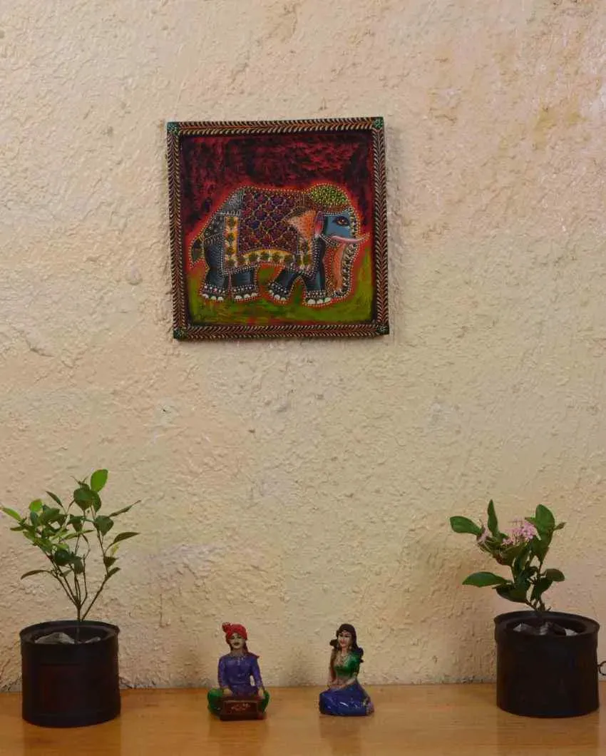Gajraj Art Hand Painted Square Wall Decorative