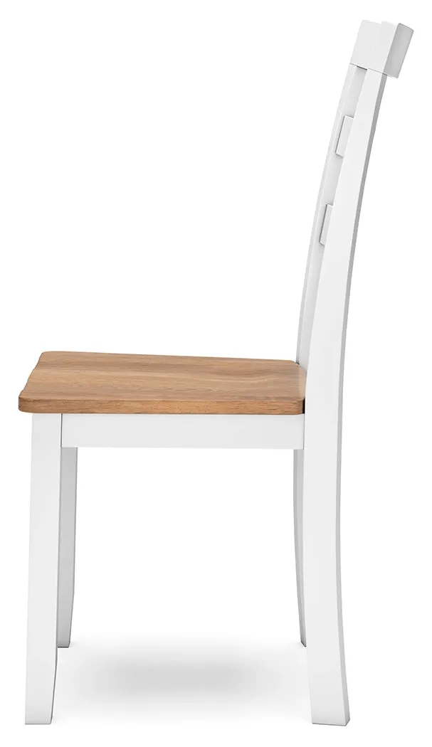 Gesthaven Dining Table and 2 Chairs in Natural/White