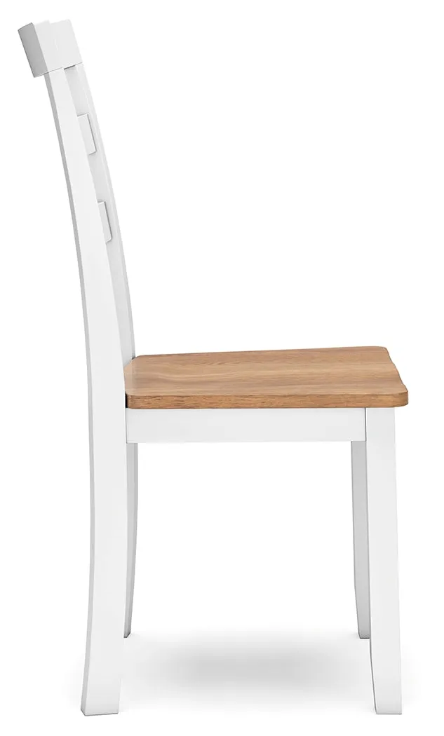 Gesthaven Dining Table and 2 Chairs in Natural/White
