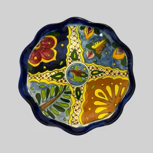 Hand-Painted Mexican Talavera Plate | 12-Inch Ceramic Art