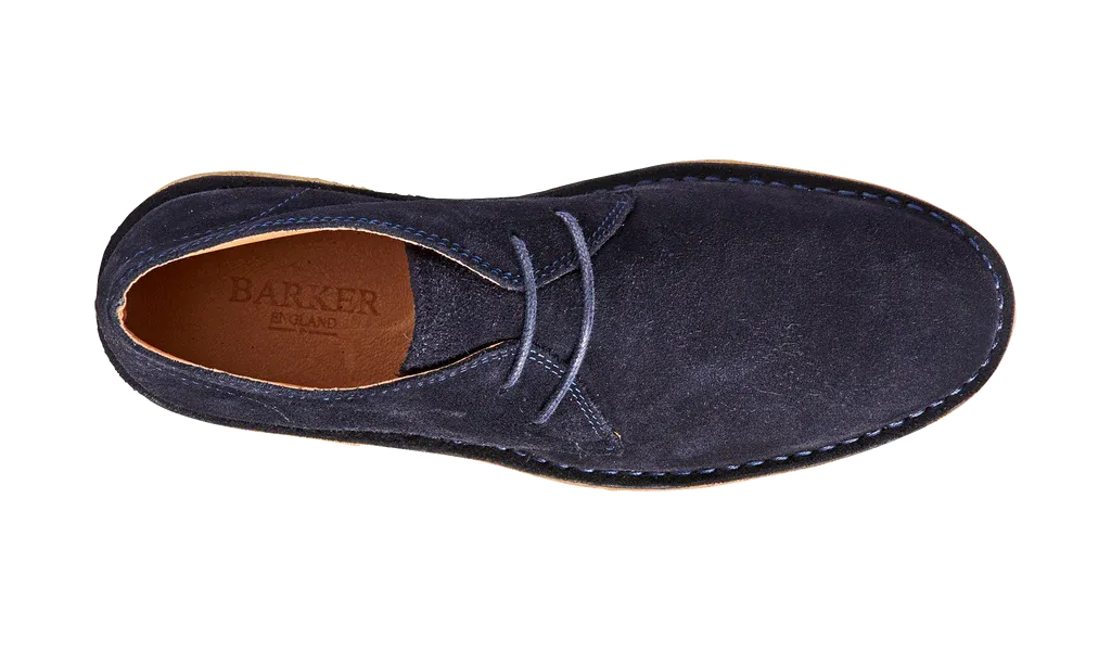 ID8596-Barker Monty Navy Suede Desert Boot
