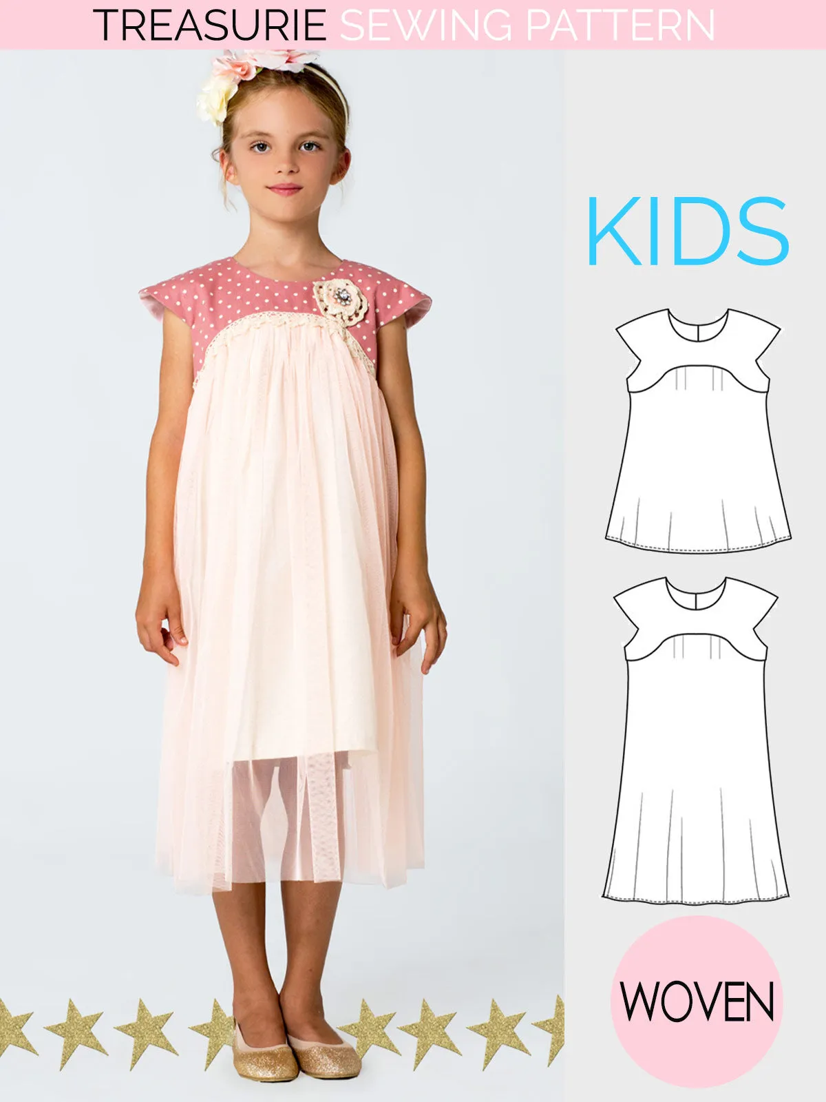 JASMINE - Girls Dress & Top Patterns