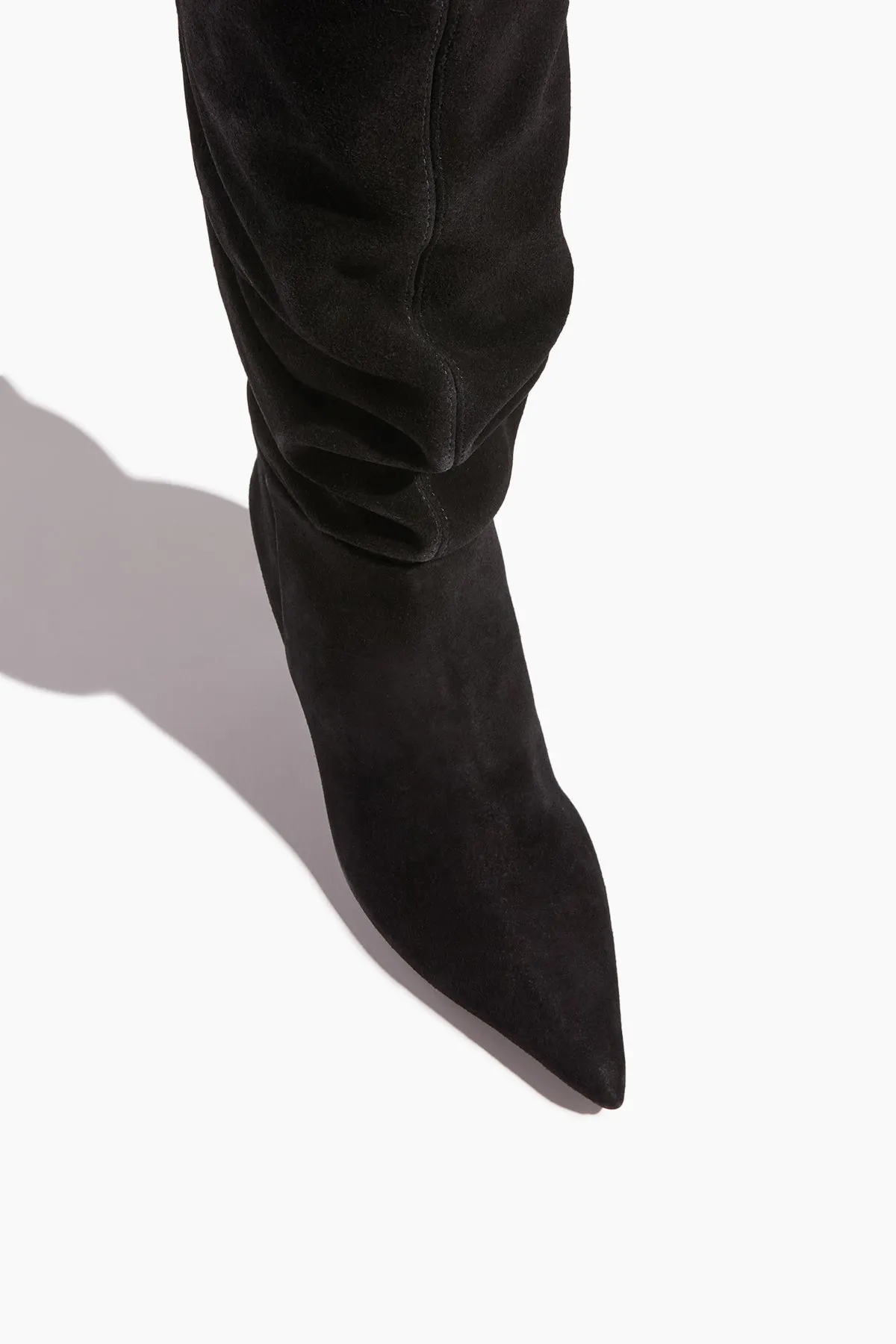 Jordi Suede Slouch Boot in Black