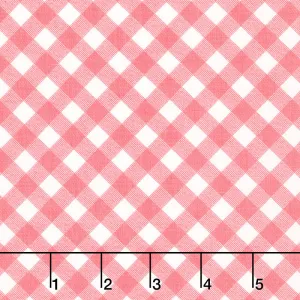 Joy in the Journey - Gingham Coral Yardage