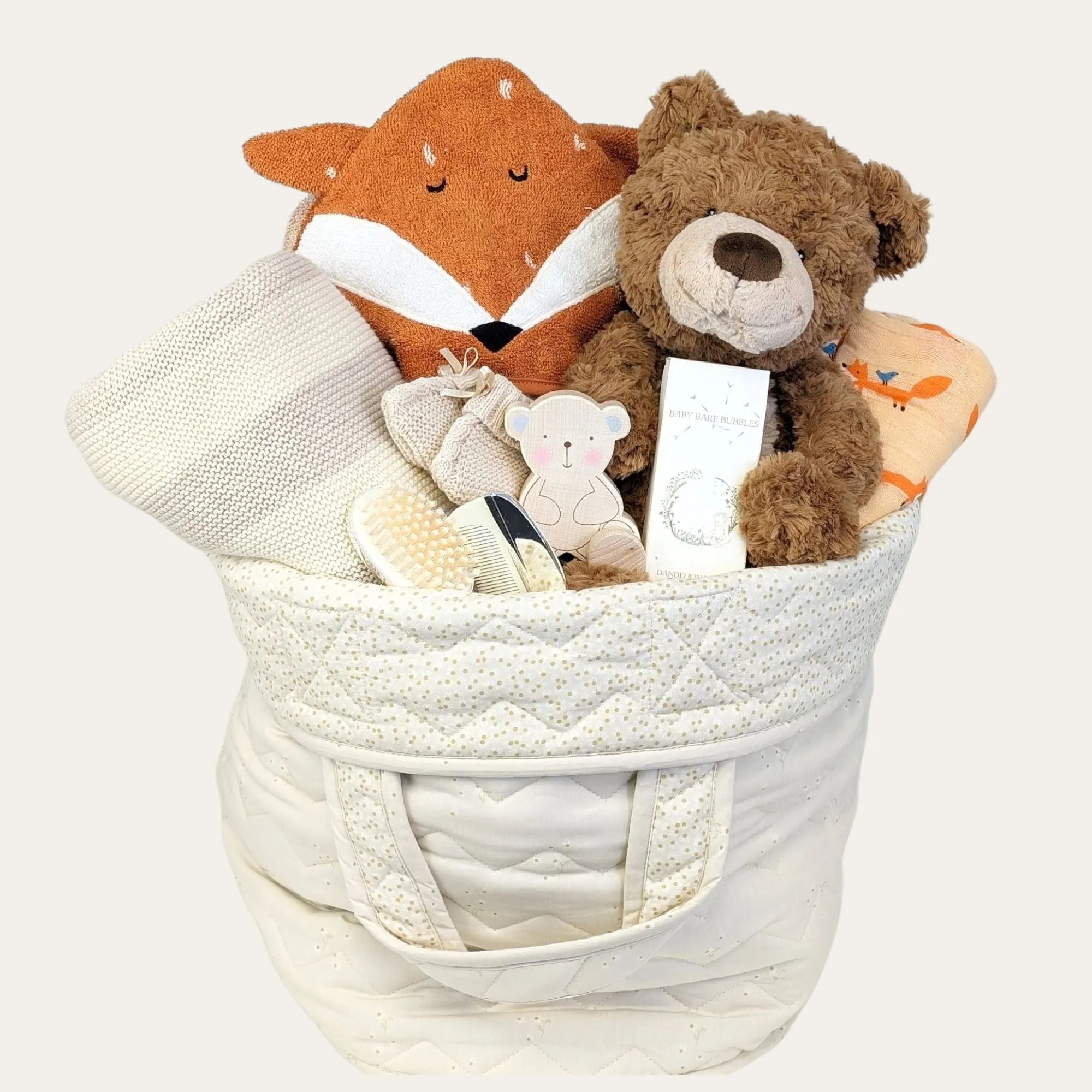 Large Baby Gifts Hamper Benji Bear and Francis Fox