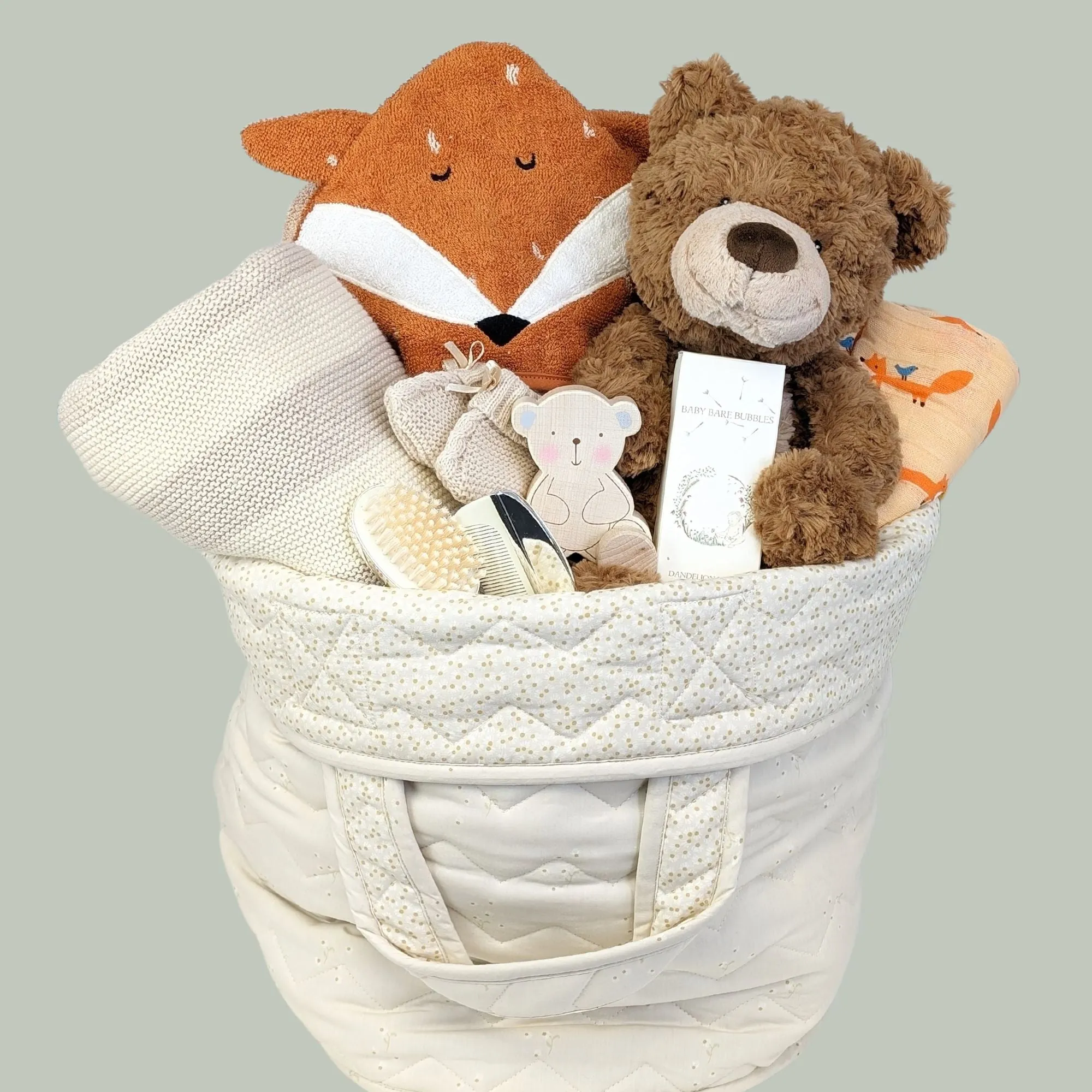 Large Baby Gifts Hamper Benji Bear and Francis Fox