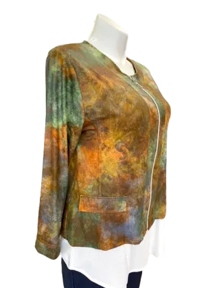 Let’s Go for a Spin Moto Jacket in Marbled Green