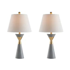 Lian Two-Light Table Lamps Set of 2 - Gray/Gold