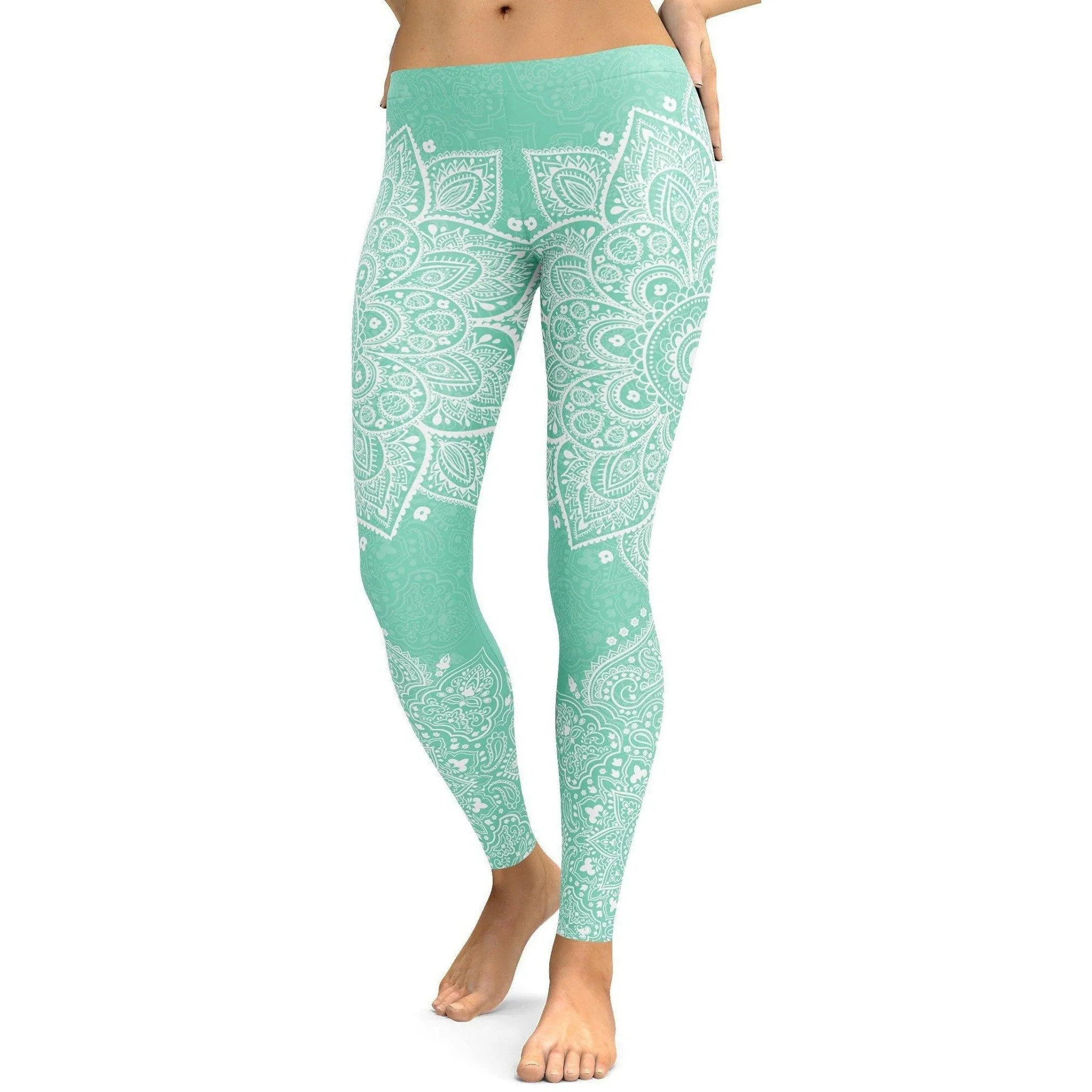 Mint Green Mandala Leggings