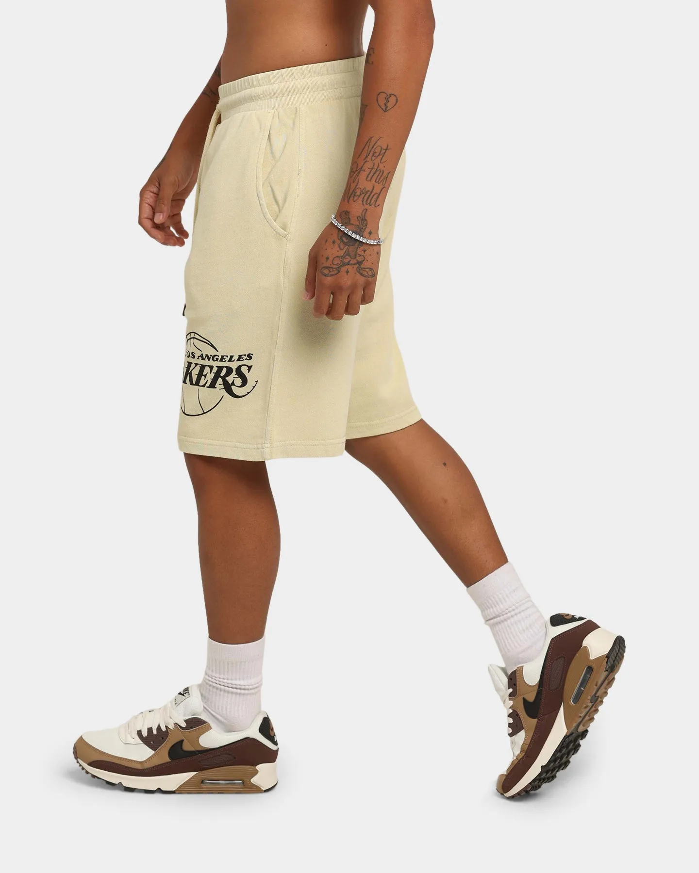 Mitchell & Ness Los Angeles Lakers Desert Sand Stencil Shorts Desert Sand