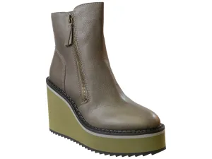 Naked Feet: AVAIL in GREIGE Wedge Ankle Boots