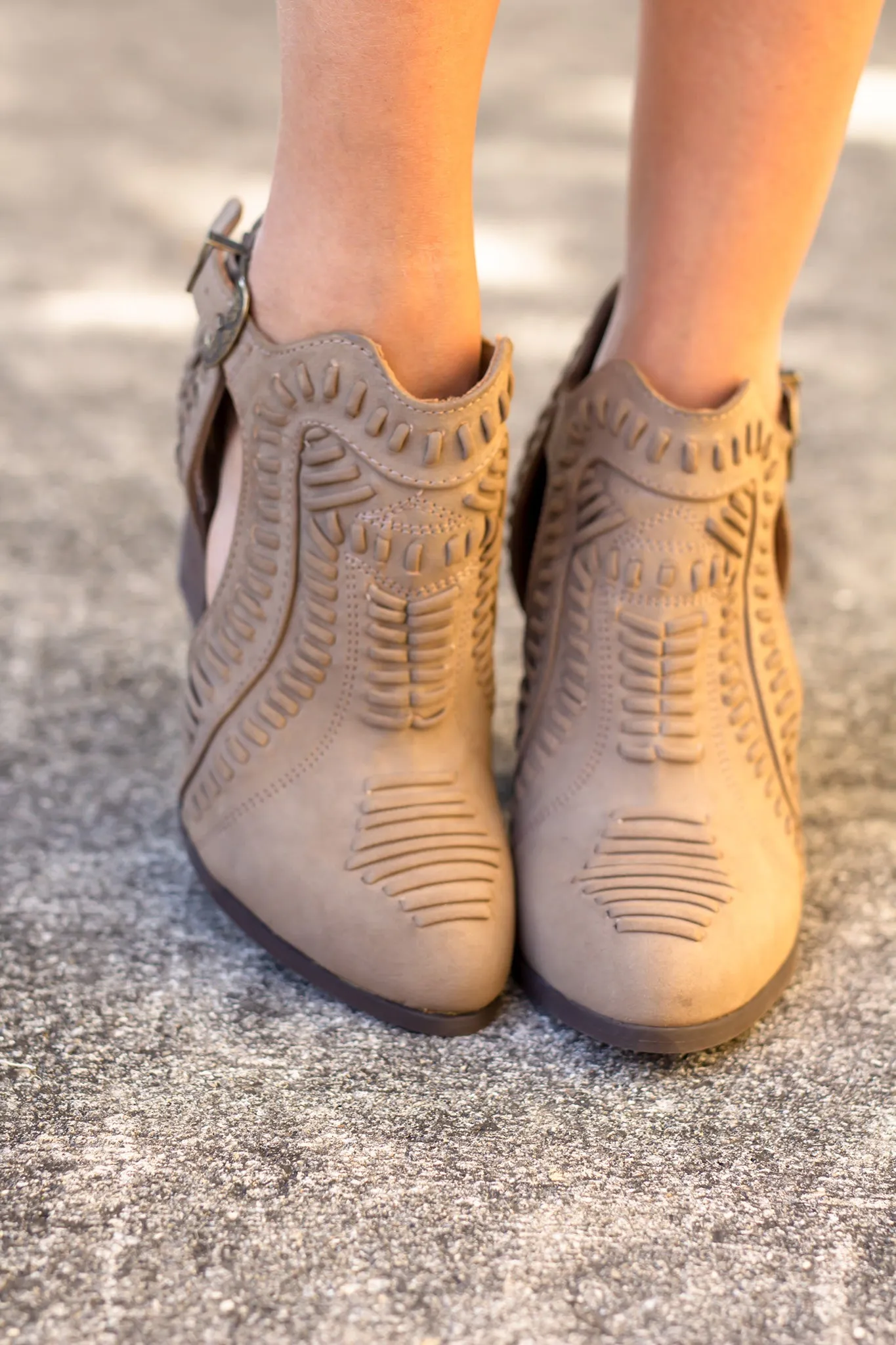 Nara Taupe Booties