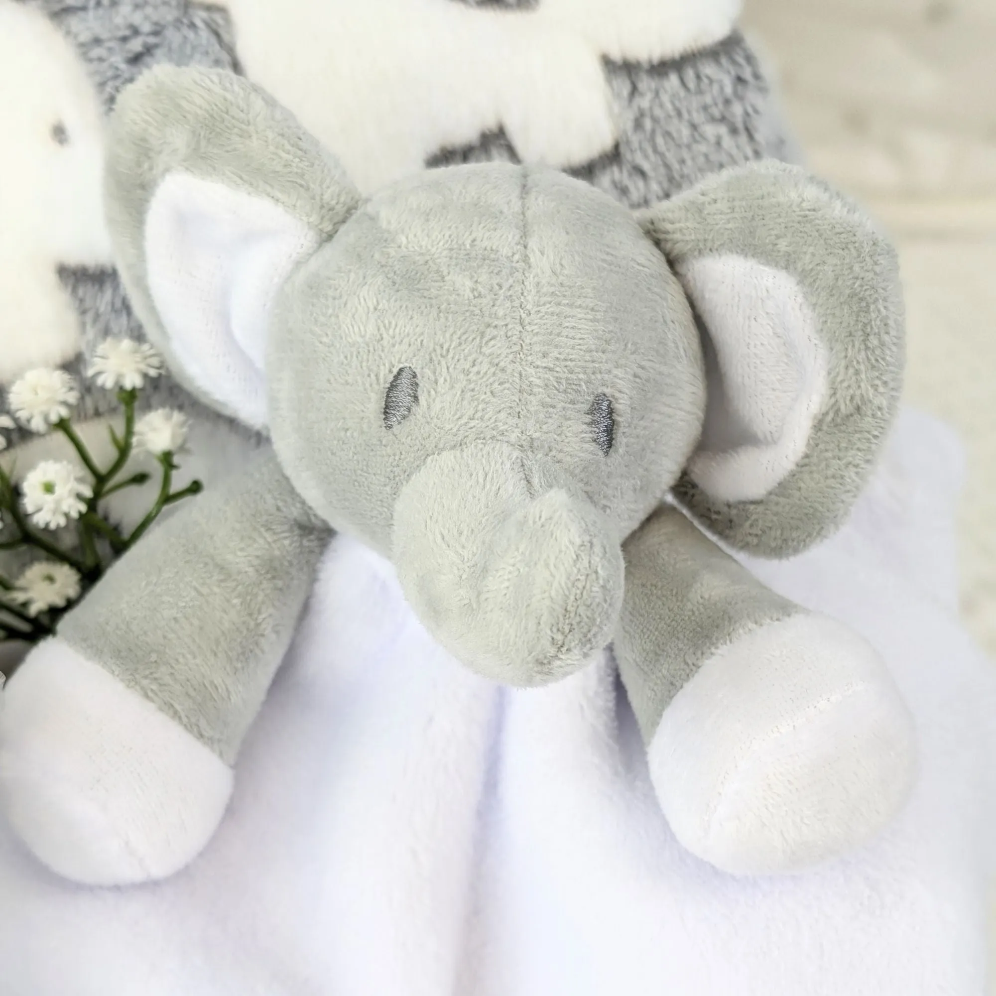 Personalised New Mum Gifts Box Hamper Elephant Cuddles & Sweet Treats