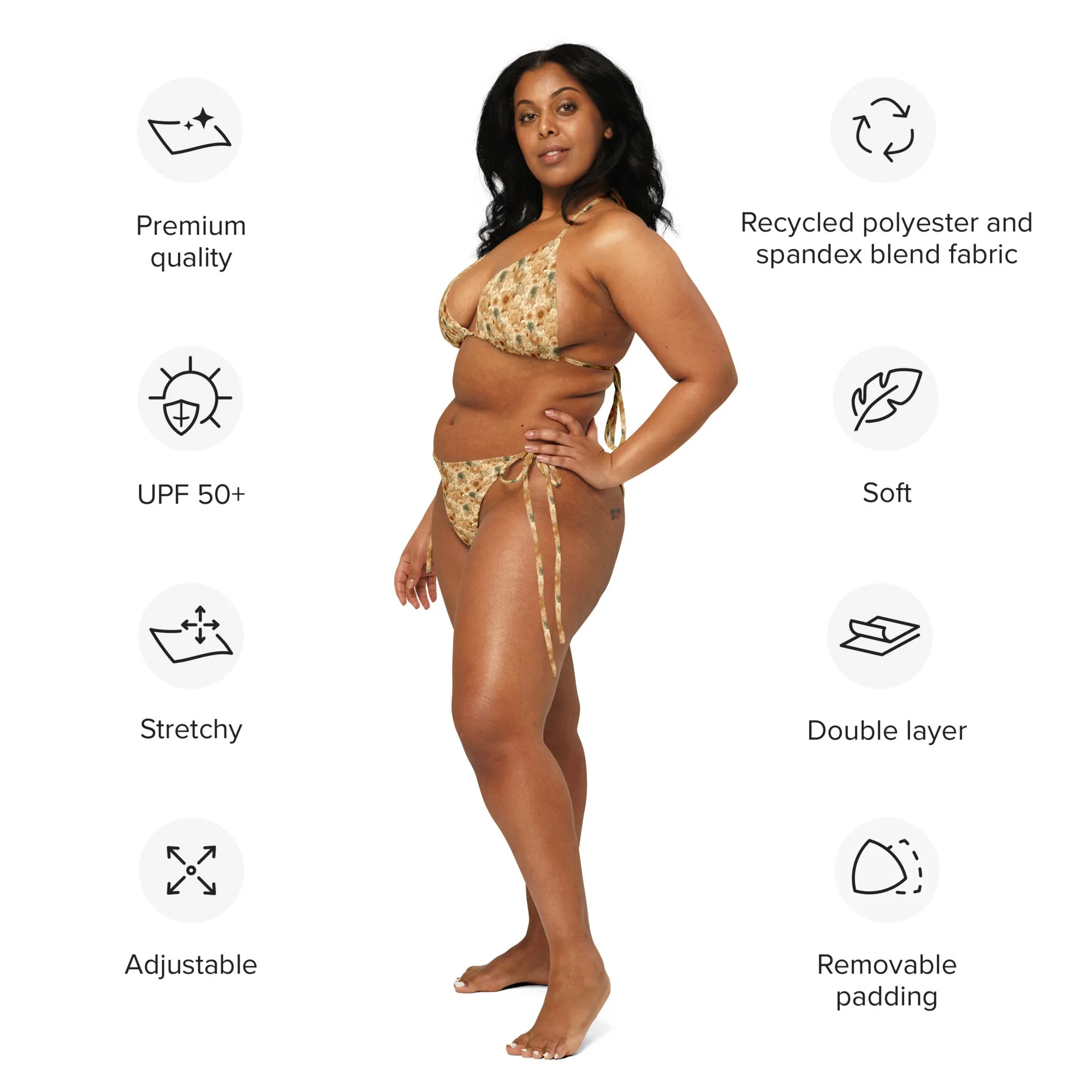 Recycled String Bikini Sandy Bloom