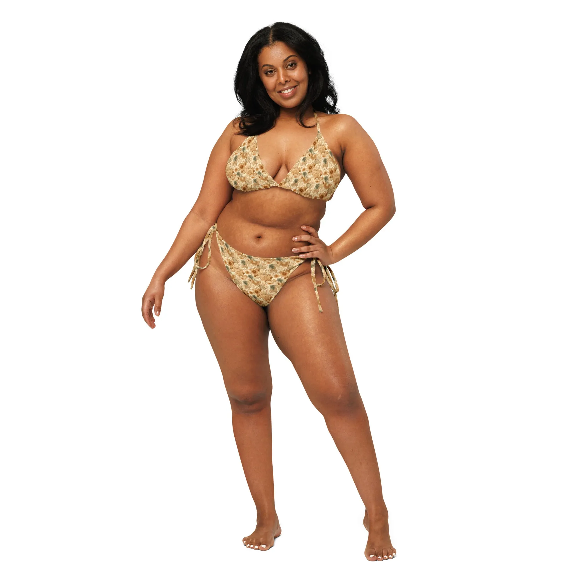 Recycled String Bikini Sandy Bloom