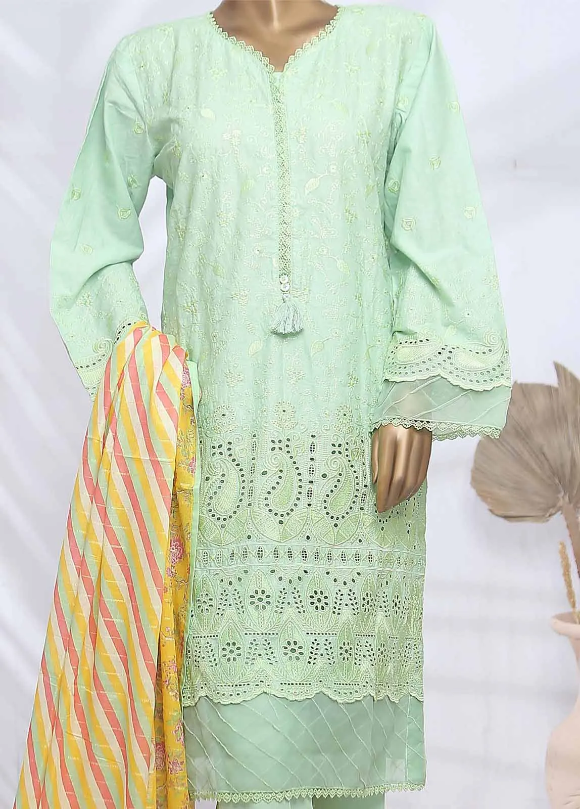 SMLF-423-CK-3 Piece Chikankari Stitched Suit