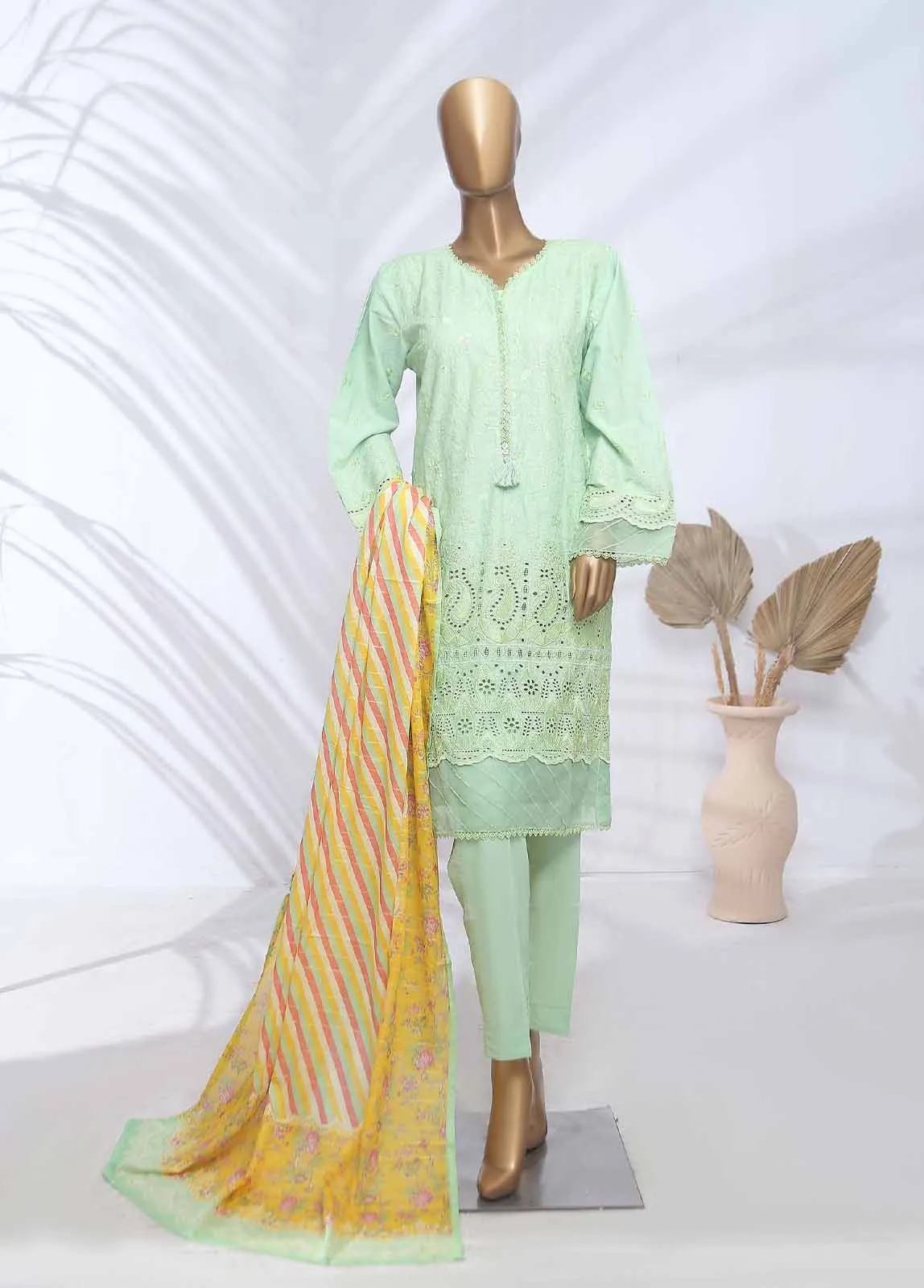 SMLF-423-CK-3 Piece Chikankari Stitched Suit
