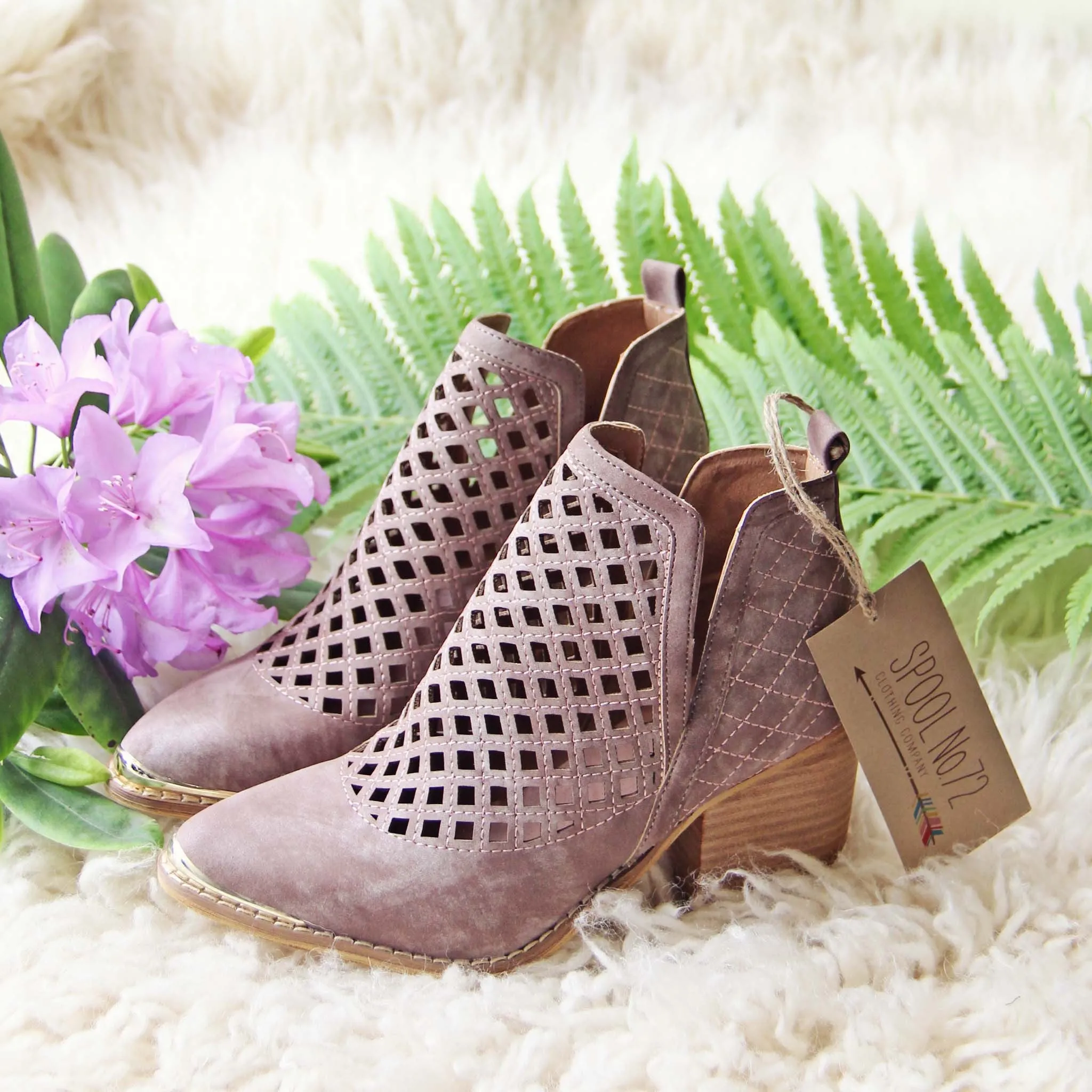Smoke Lavender Booties