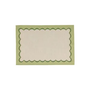 Tavola Green Scalloped Placemats Set of 4