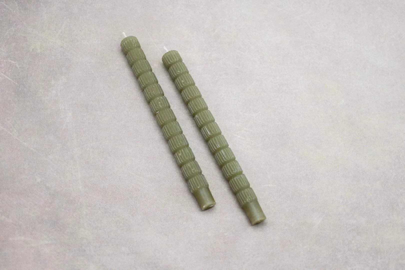 Unscented Sculpted Tapers, Set of 2