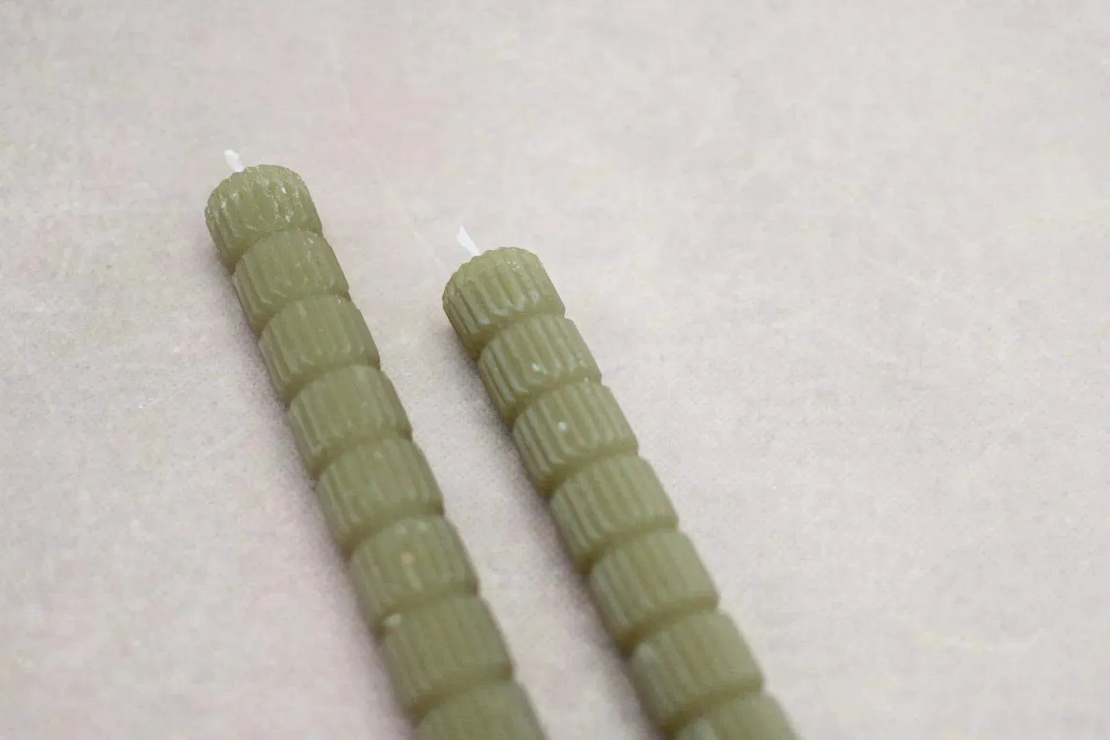 Unscented Sculpted Tapers, Set of 2