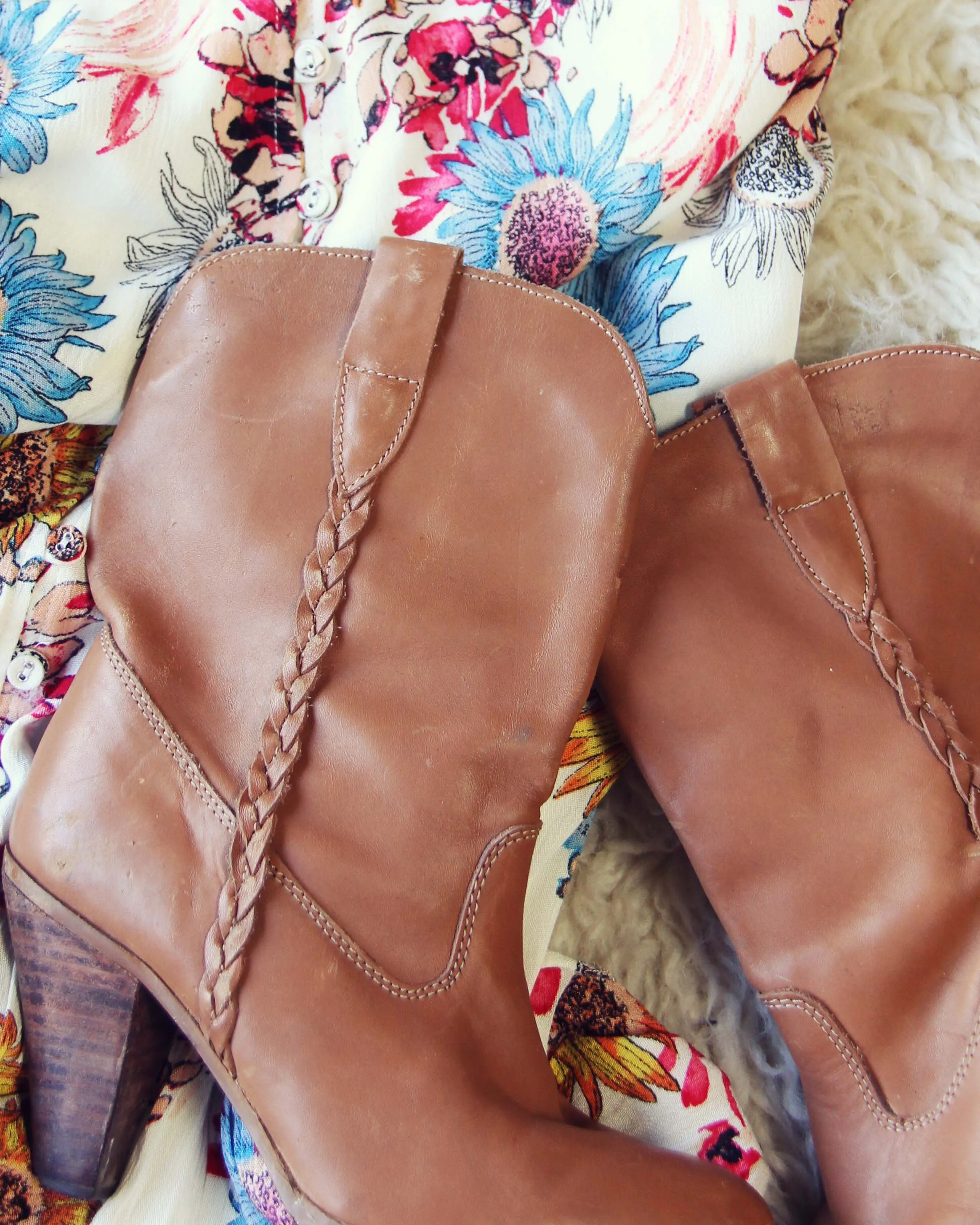 Vintage Braided Booties